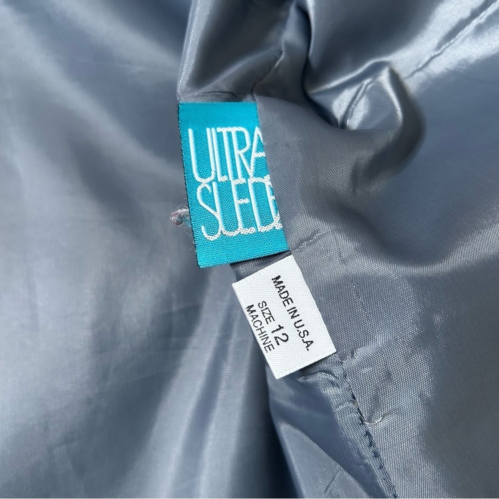 VNTG Samuel Robert Dust Blue Chore Coat Driving Coat Ultra Suede Size 12 - Picture 4 of 13